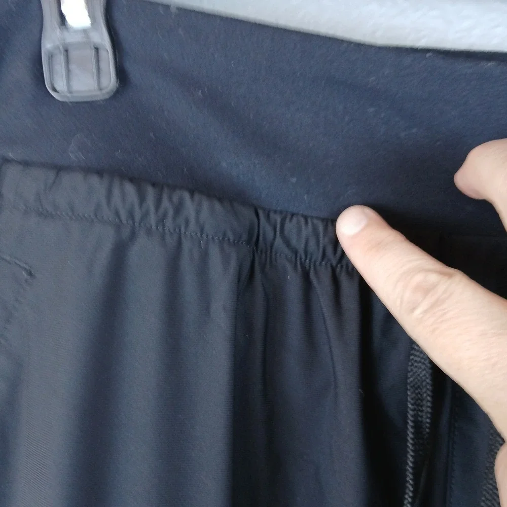 Black Lightweight Technical Cargo Joggers Tapered Hiking Travel Pants Mens L